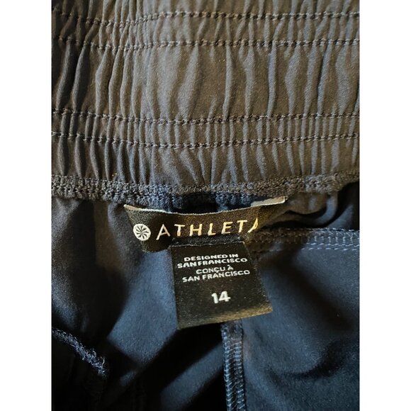 Athleta Navy Blue Brooklyn Jogger Pant Women's 14 Travel Commute Elastic Waist - Picture 7 of 8